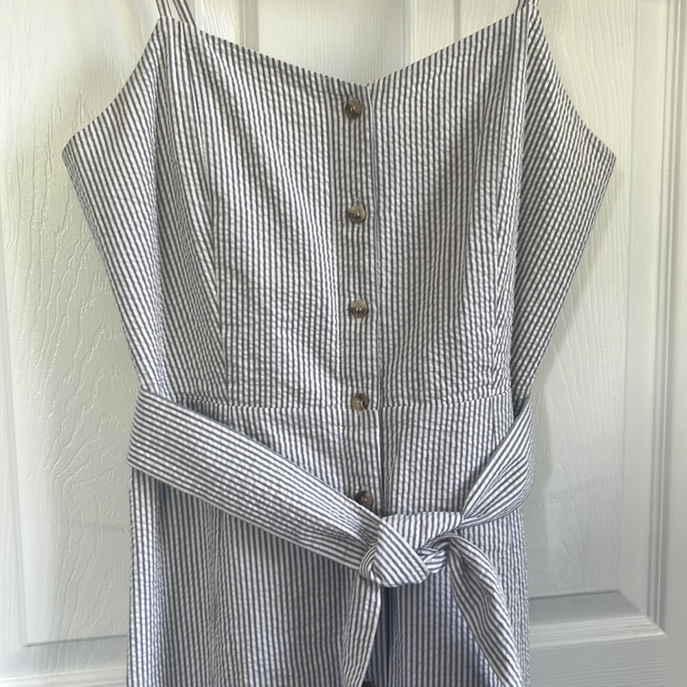 Madison Mathews Seersucker Kate Dress / Size XS